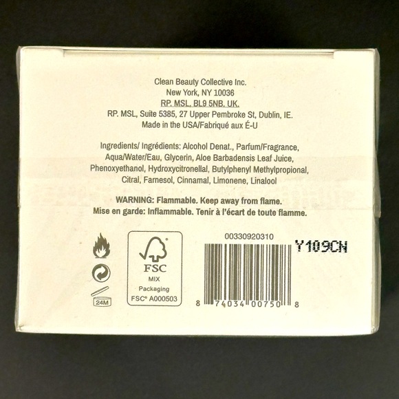 CLEAN RESERVE RAIN 3.4 OZ EAU DE PARFUM SPRAY (BRAND NEW IN BOX, NEVER USED) - Picture 5 of 5